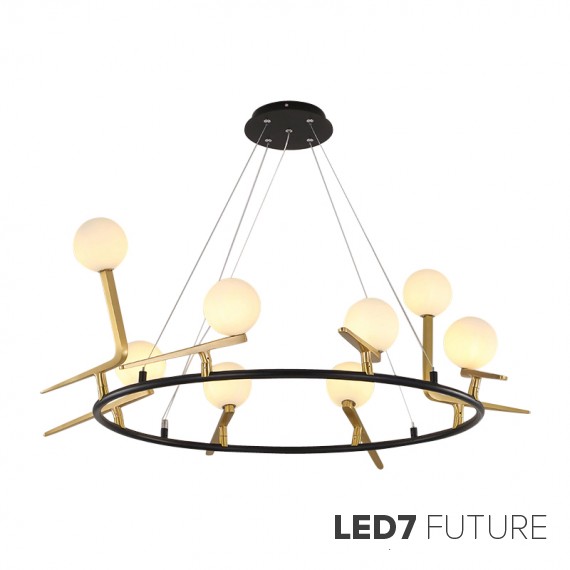 Loft Industry Modern - Electro Bird Circle Chandelier